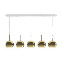 Mirror Ball Linear Pendant System, Gold Mirrored Polycarbonate by Tom Dixon