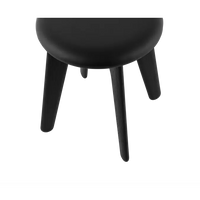 Tom Dixon Slab Upholstered Stool in Natural Brushed Oak with Black Leather – view 5