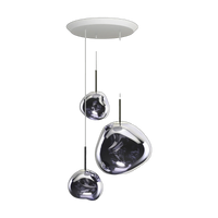Melt Trio-Round Pendant System, Smoke Polished Polycarbonate by Tom Dixon