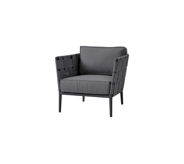 Conic Lounge Chair outdoor lounge chair by Cane-line, designed by Foersom & Hiort-Lorenzen MDD