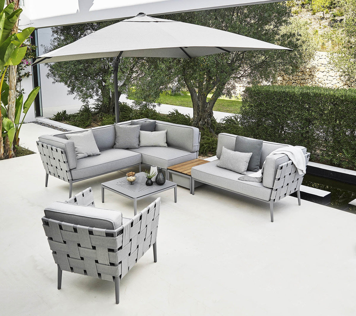 Conic Two Seater Sofa Left Module lifestyle image by Cane-line