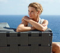 Conic Compact 2 Module Corner Sofa lifestyle image by Cane-line