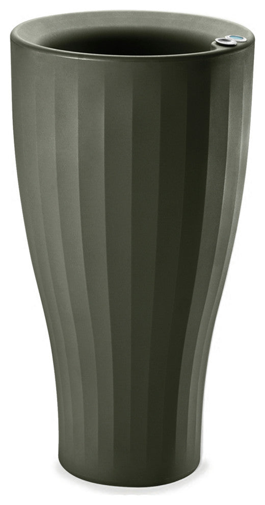 Crescent Garden Cup 16 inch tall planter Olive