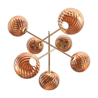 Whirl Large Chandelier, Copper Polished Polycarbonate by Tom Dixon