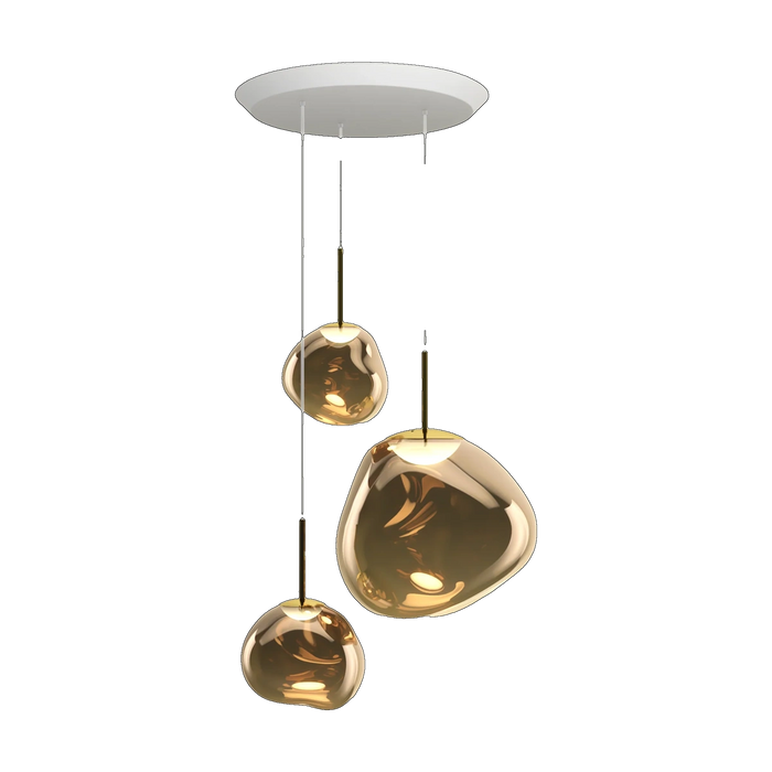 Melt Trio-Round Pendant System, Bronze Polished Polycarbonate by Tom Dixon