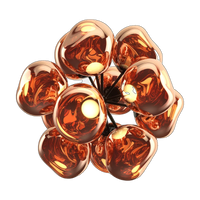 Melt Burst Chandelier, Copper Polished Polycarbonate by Tom Dixon