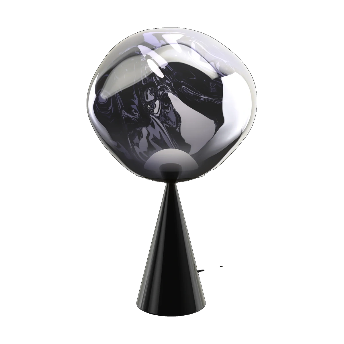 Tom Dixon Melt Fat Cone Table Light in smoke polished polycarbonate