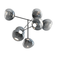 Melt Large Chandelier, Nickel Polished Polycarbonate by Tom Dixon