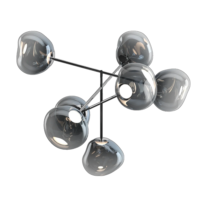 Melt Large Chandelier, Nickel Polished Polycarbonate by Tom Dixon
