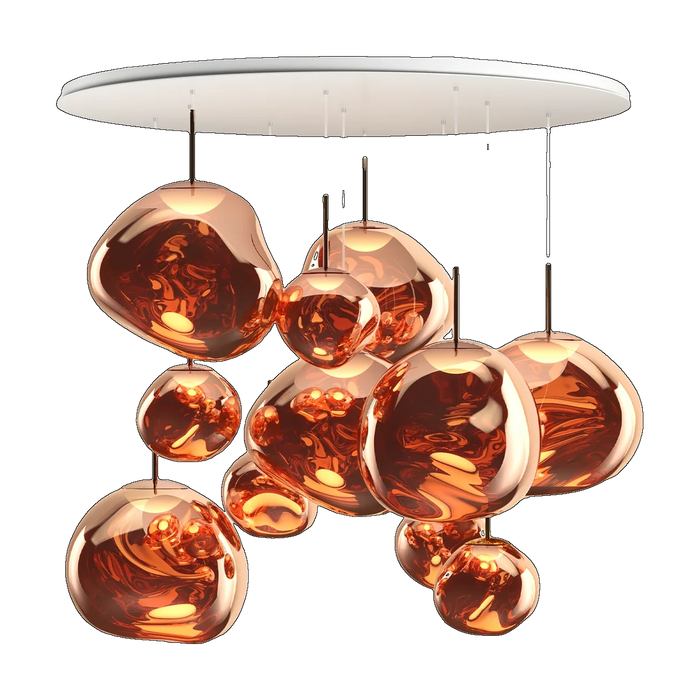Melt Mega Pendant System, Copper Polished Polycarbonate by Tom Dixon