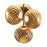 Whirl Small Chandelier, Gold Polished Polycarbonate by Tom Dixon