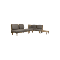 Arch Corner Sofa W/ Low Backrest & Table