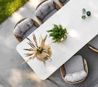 Aspect Dining Table 210x100cm outdoor dining lifestyle detail by Cane-line