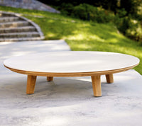 Aspect Coffee Table dia 144cm close outdoor lounge lifestyle by Cane-line