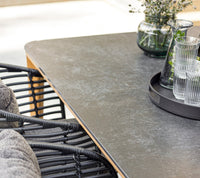 Aspect Dining Table 210x100cm with Basket chair outdoor dining by Cane-line