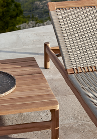 Montauk Side Table Rect Teak 30'
