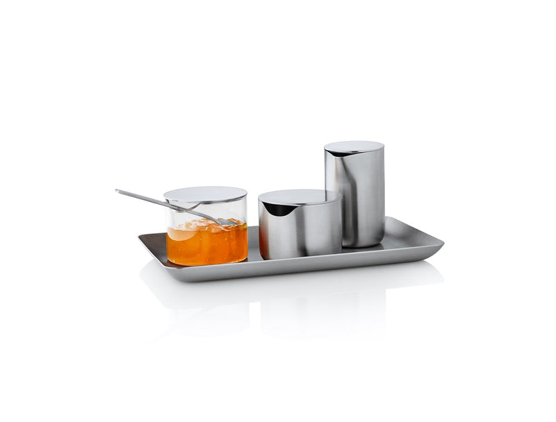 BASIC Glass Condiment Server with Stainless Steel Lid