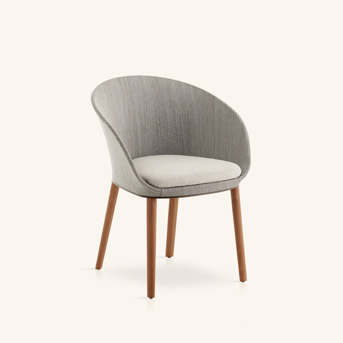 Blum Dining Armchair With Solid Wood Legs