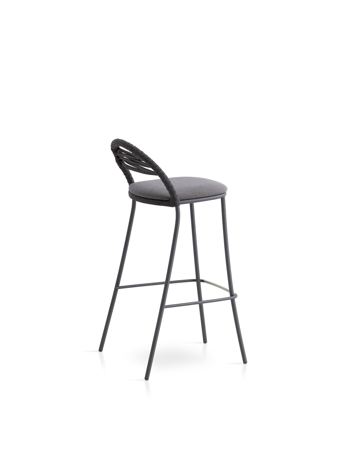 Petale Hand-Woven Bar Stool With Stripe Pattern