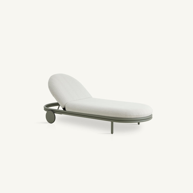 Cask Outdoor Chaise Lounge With Wheels