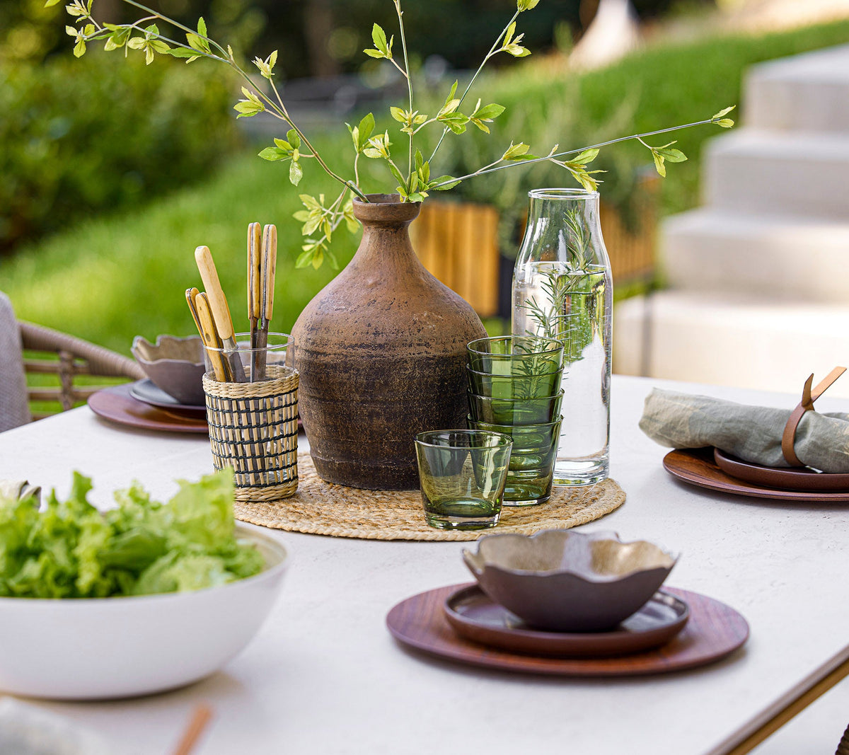 Aspect Dining Table 210x100cm outdoor dining view by Cane-line