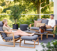 Aspect Coffee Table 120x60cm outdoor lounge detail setting by Cane-line
