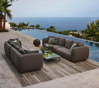Capture corner sofa two right modules lifestyle image by Cane-line