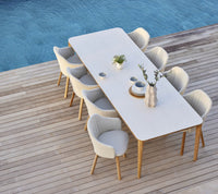Aspect Dining Table 280x100cm outdoor dining with Choice chairs by Cane-line