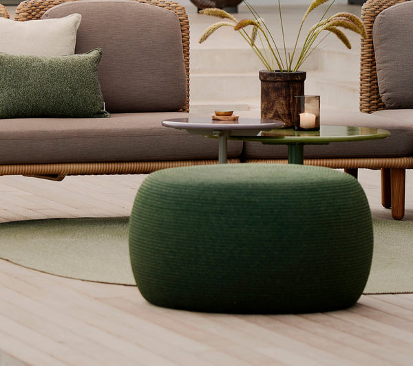 Circle footstool outdoor lounge image by Cane-line