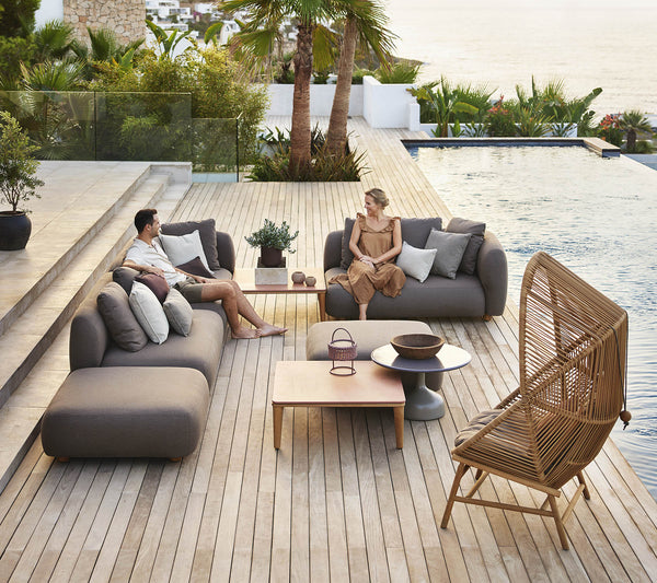 Capture 2-seater sofa right module lifestyle image by Cane-line