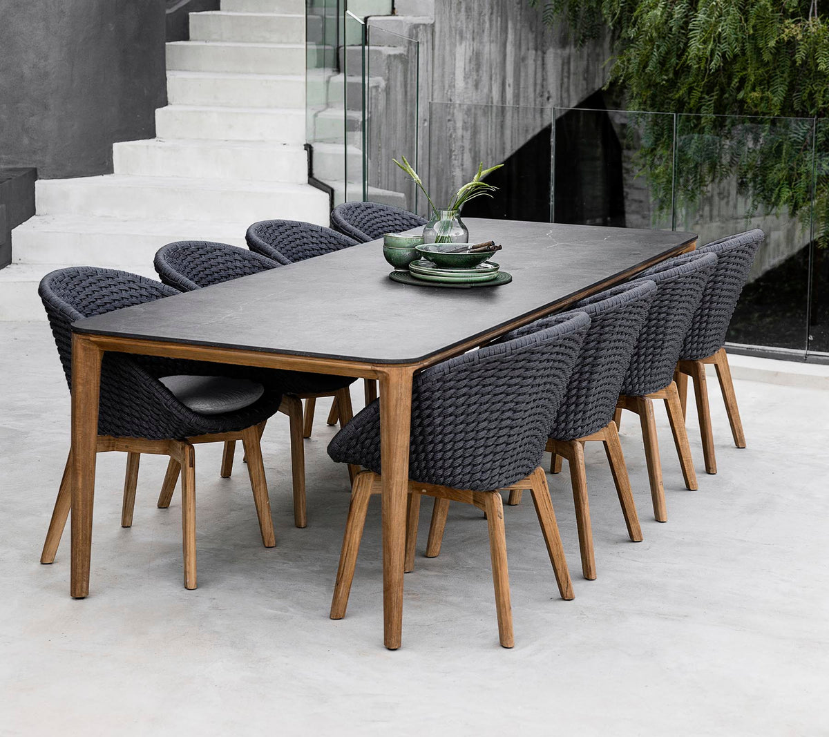 Aspect Dining Table 280x100cm outdoor dining lifestyle by Cane-line