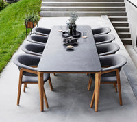 Aspect Dining Table 280x100cm outdoor dining with Luna chair by Cane-line