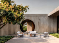 Lacus outdoor furniture lifestyle image by SKLD Studio, designed by Santiago Sevillano