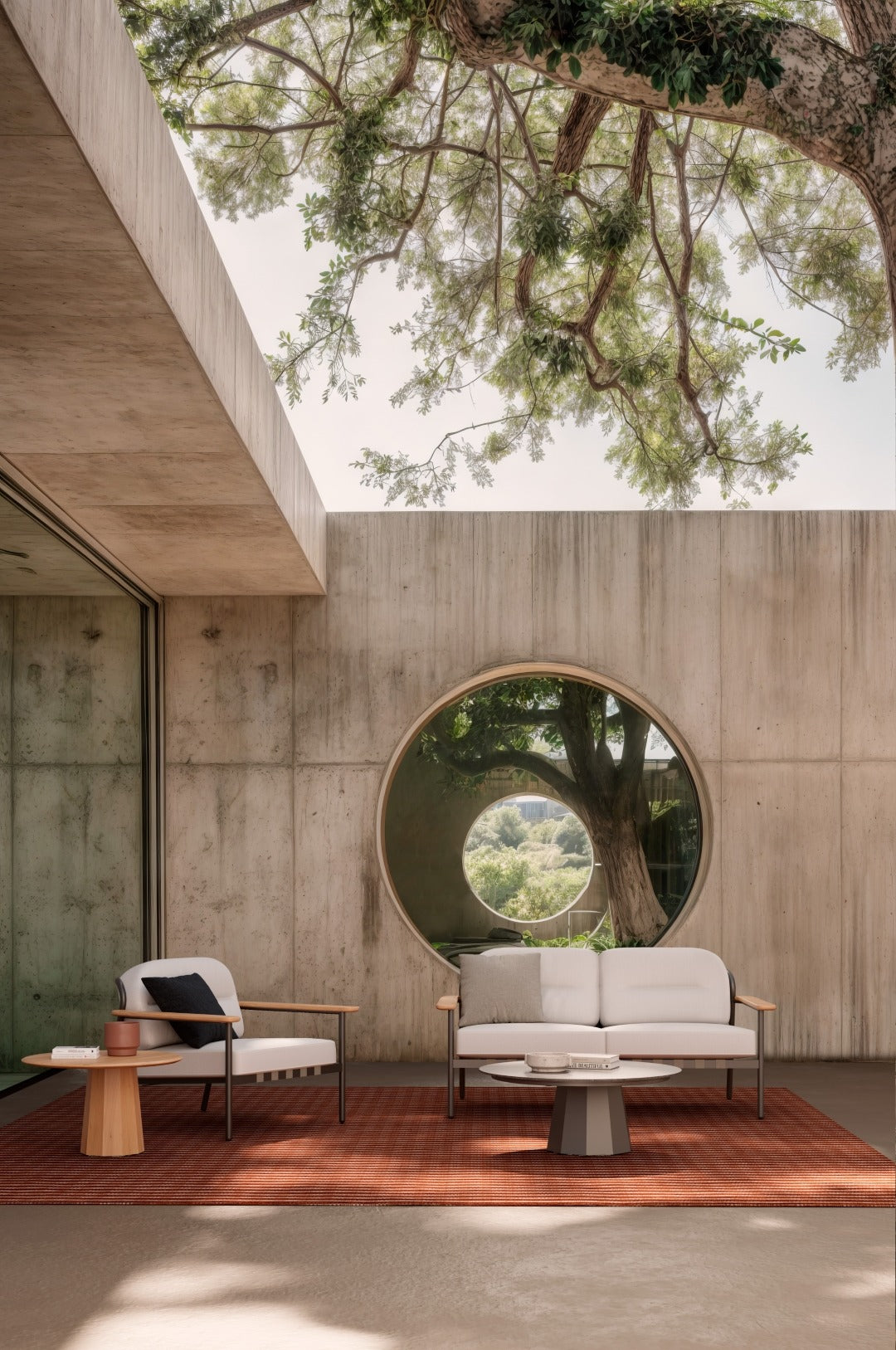 Lacus outdoor furniture lifestyle image by SKLD Studio, designed by Santiago Sevillano