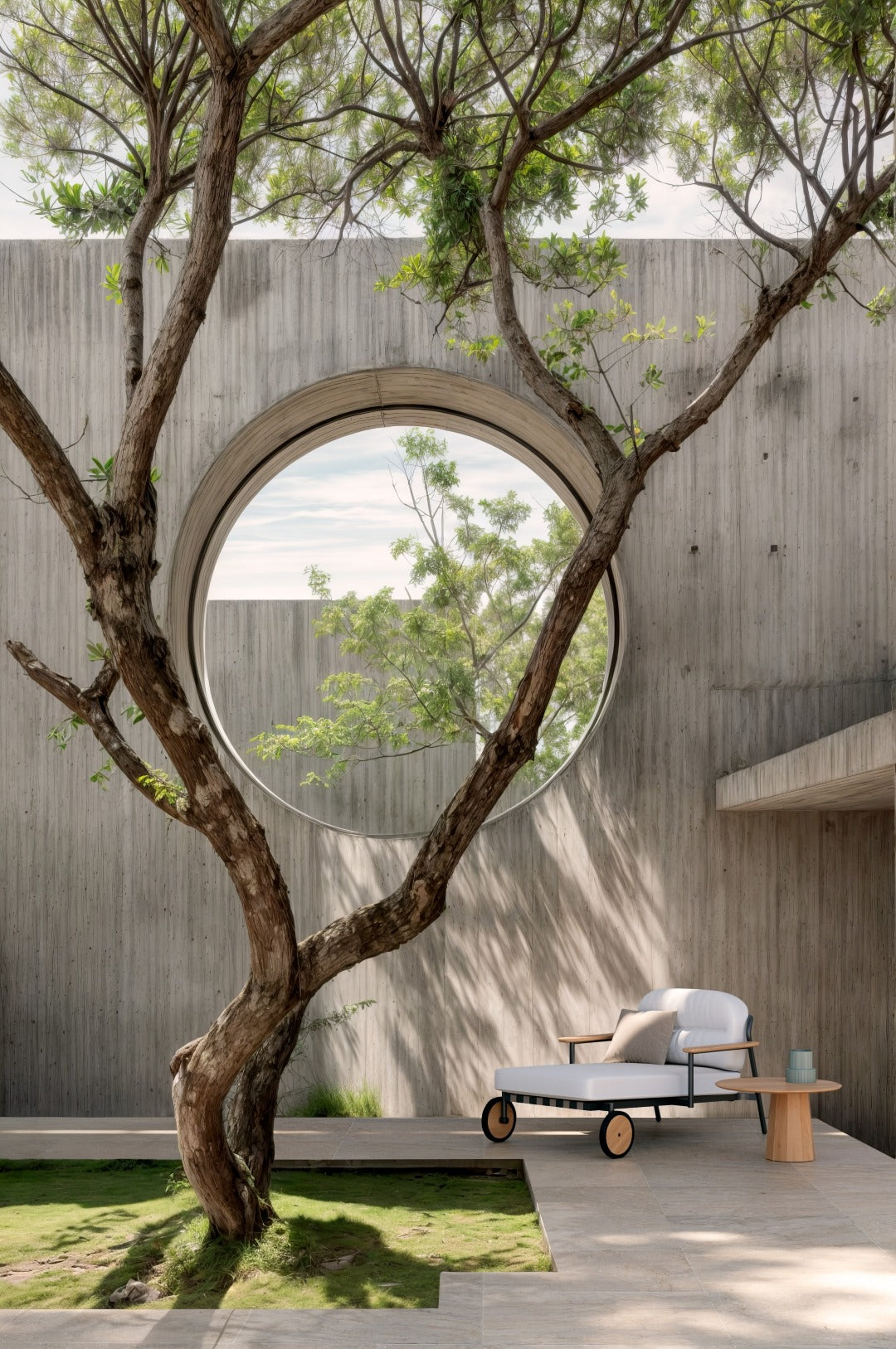 Lacus outdoor furniture lifestyle image by SKLD Studio, designed by Santiago Sevillano