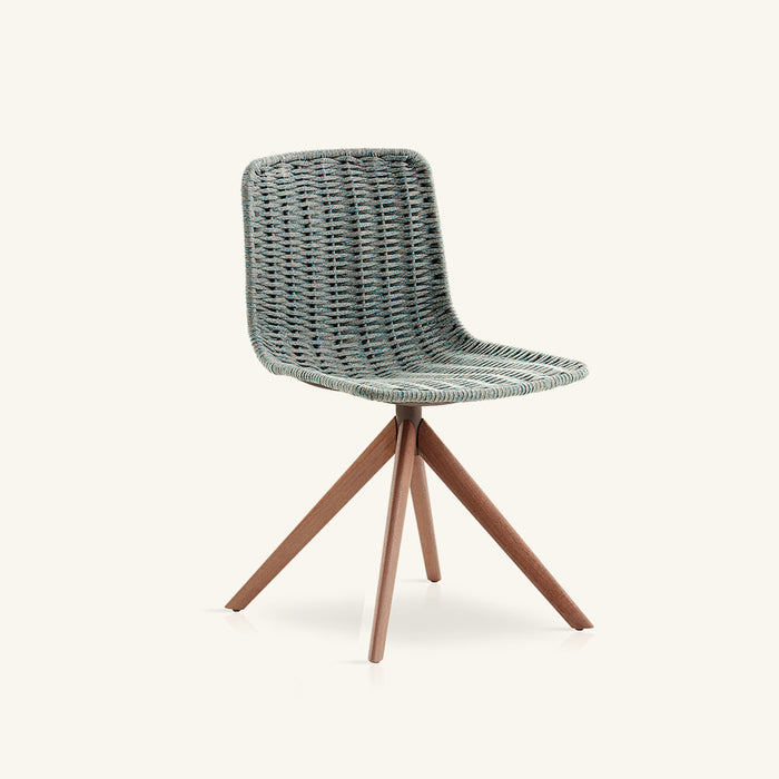 Lapala Chair With Solid Wood Legs and Pyramid Base