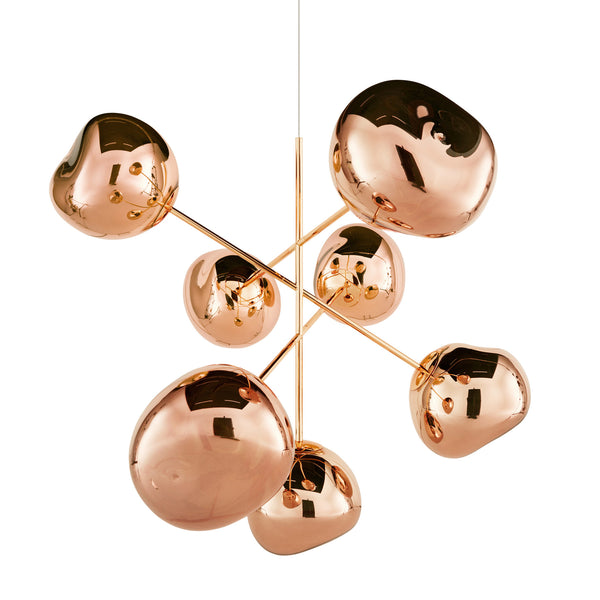 Tom Dixon Melt Large Chandelier in copper, official alternate product view