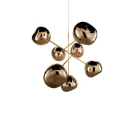 Tom Dixon Melt Large Chandelier in bronze, switched off on a white background