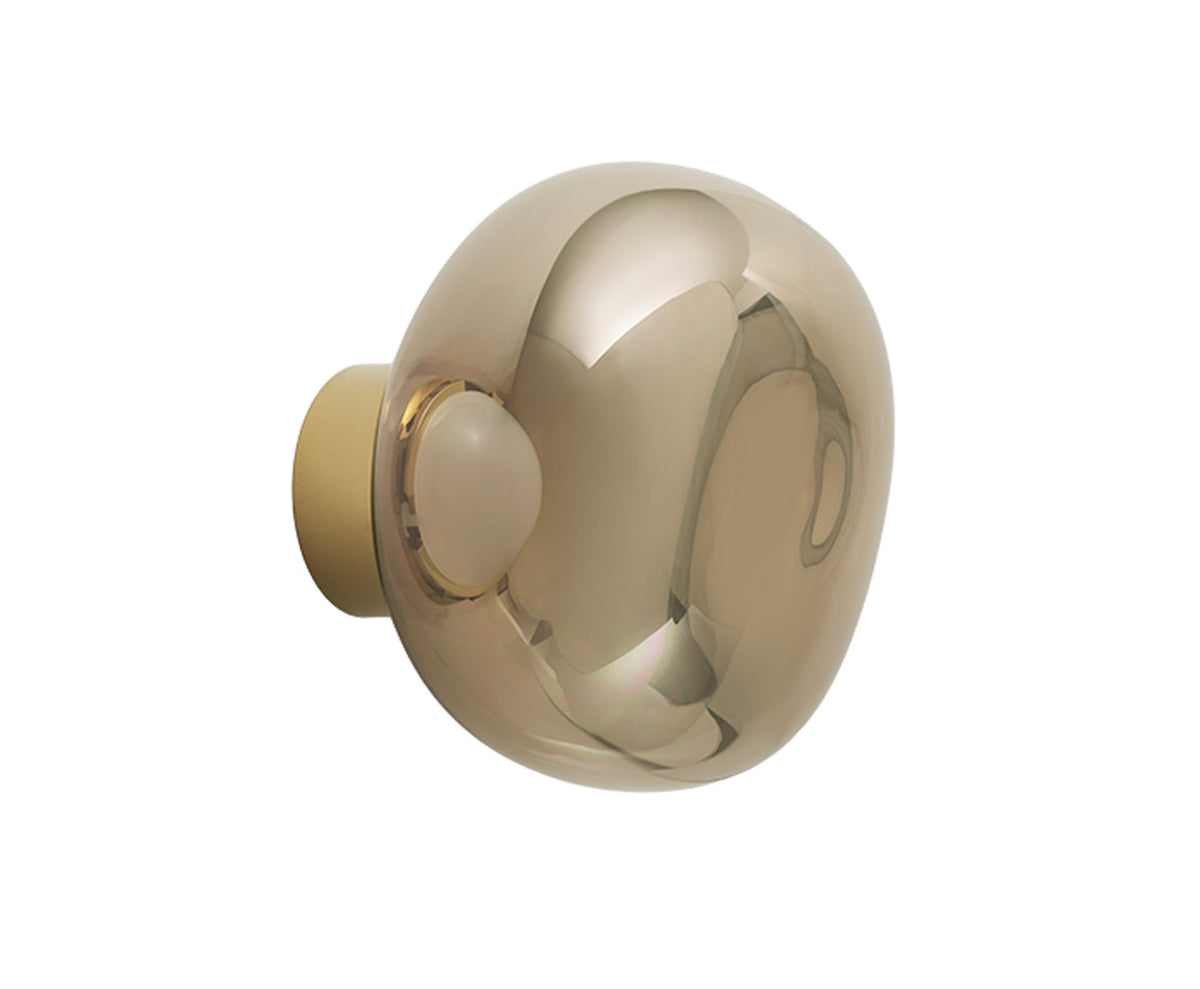 Tom Dixon Melt Mini Surface Light in bronze, diagonal view switched off