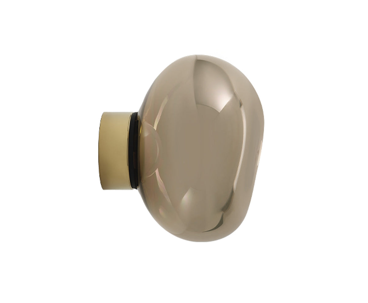 Tom Dixon Melt Mini Surface Light in bronze, side view switched off
