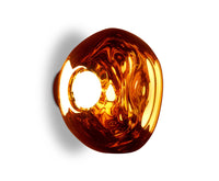 Tom Dixon Melt Mini Surface Light in polished copper, side view illuminated