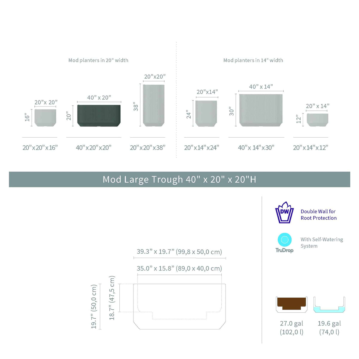 Mod Large Trough