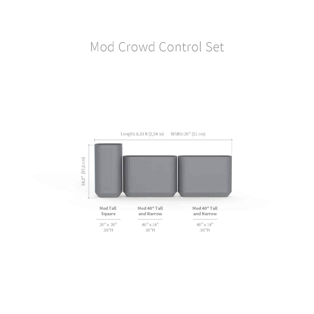 Mod Planter Crowd Control Barrier