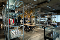 Mirror Ball Floor Chandelier Silver Mirrored Polycarbonate floor light by Tom Dixon in an official collection view