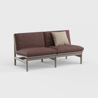 Montauk Sofa Armless Aluminum 63"