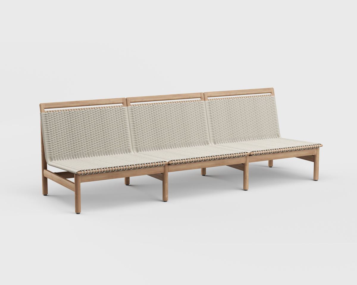 Montauk Sofa Armless Aluminum 94"