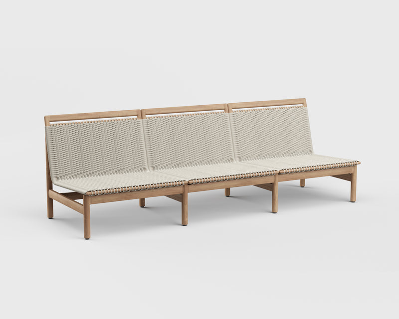 Montauk Sofa Armless Aluminum 94"