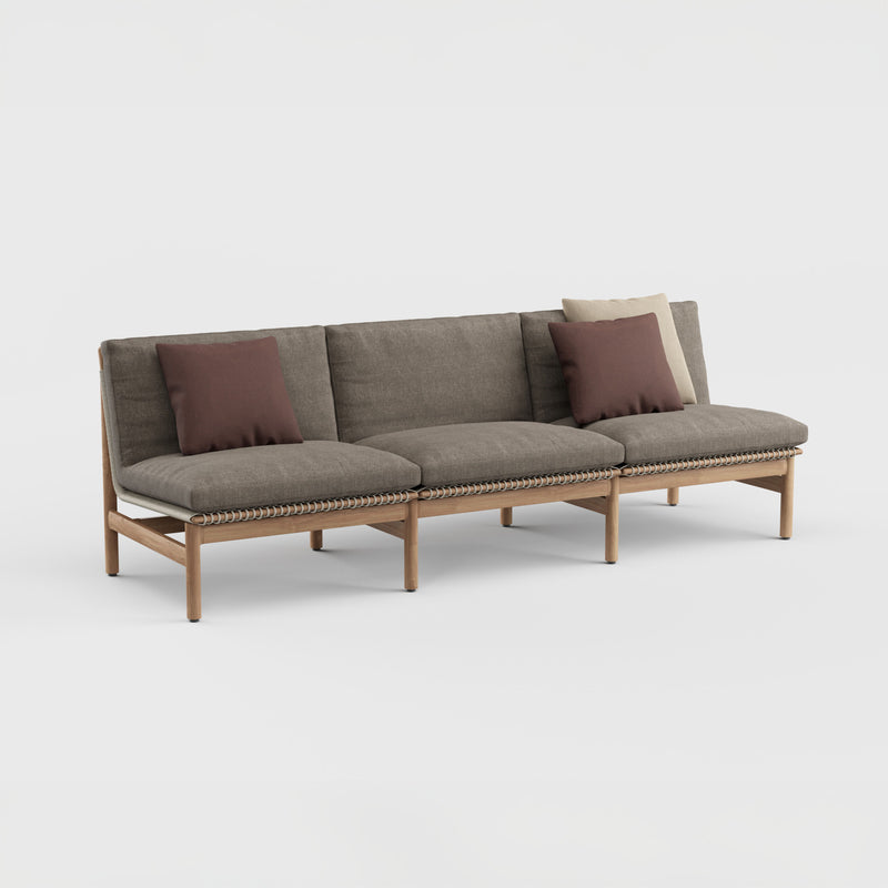 Montauk Sofa Armless Teak 94"