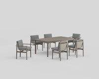 Montauk Dining Table Rect Aluminum 72'