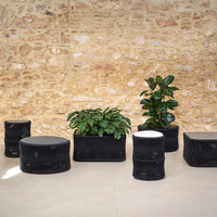 Weave Round Cylinder Ottoman